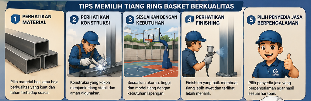 Jasa Pembuatan Tiang Basket