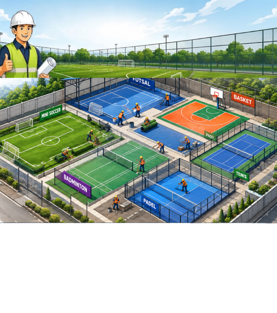 Kontraktor Lapangan Olahraga Profesional untuk Pembangunan Renovasi Lapangan