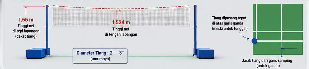 Tiang Badminton: Panduan Lengkap Memilih Tiang Net Bulu Tangkis Berkualitas Tiang Net Bulu Tangkis